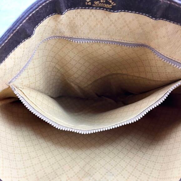 Authentic Gucci GG Sherry Large Tote Web Canvas Ophidia Shoulder Bag Handbag Tan - Picture 9 of 11